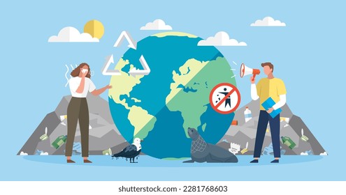 Global warming climate change, industrial emissions destroy atmosphere and air, natural disaster, global heating, environment pollution. animals and birds suffer from human activities. Waste pollution