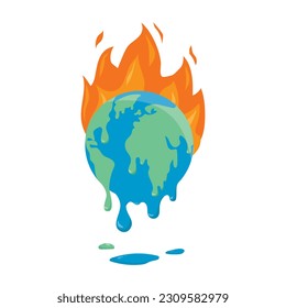 Global warming , climate change ,over heat weather affect, greenhouse effect. vector illustration 