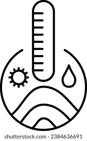
Termómetro del cambio climático del calentamiento global