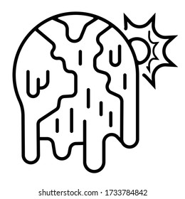 global warming / climate change, world illustration