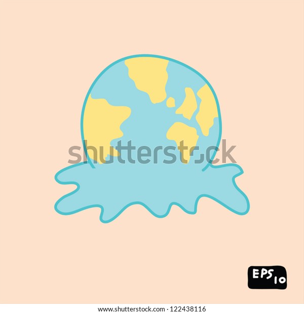  Global Warming Concept Doodle Hand Drawing Stock Vector 