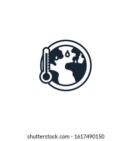 Global warming creative icon. From Ecology icons collection. Isolated Global warming sign on white background