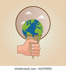 Global warming design. Environment icon.ecology concept