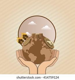 Global warming design. Environment icon.ecology concept