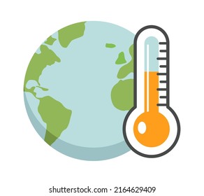 Global warming Environment Icon. Vector illustration