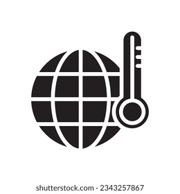 Global Warming glyph vector icon isolated. Global Warming stock vector icon for web, mobile app and ui design