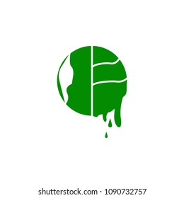 global warming green icon. Element of nature protection icon for mobile concept and web apps. Isolated global warming icon can be used for web and mobile on white background