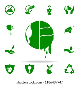 global warming green icon. greenpeace icons universal set for web and mobile