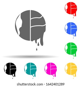 global warming green multi color style icon. Simple glyph, flat vector of greenpeace icons for ui and ux, website or mobile application