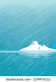 global warming and icebergs in the world