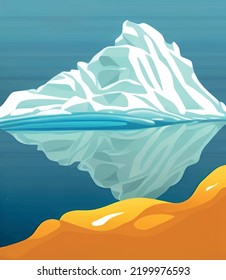 Erderwärmung und Eisberge in der Welt