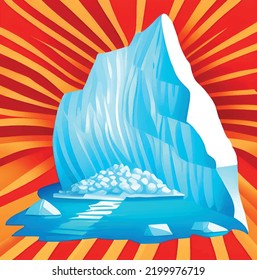global warming and icebergs in the world
