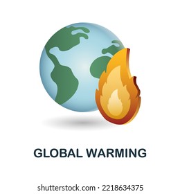 Global Warming icon. 3d illustration from global warming collection. Creative Global Warming 3d icon for web design, templates, infographics and more