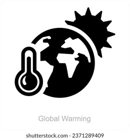 Global Warming and global icon concept