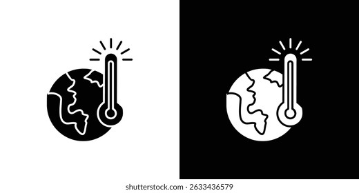 Global warming icon concept, vector illustration