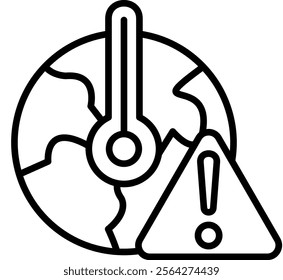 Global Warming Icon Element For Design