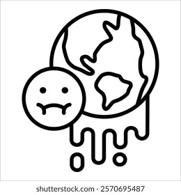 Global Warming Icon Element For Design