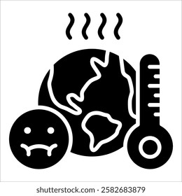 Global Warming Icon Element For Design