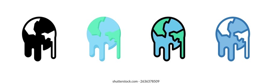 Global Warming Icon Element For Design And Vector