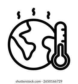 Elemento de icono de calentamiento global para el diseño