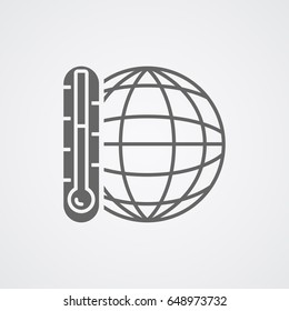 Global warming icon. Environmental symbol. Vector illustration.