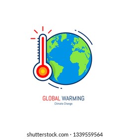 Global Warming Icon as EPS 10 File