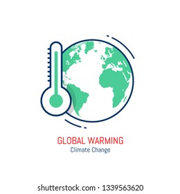 Global Warming Icon As EPS 10 File