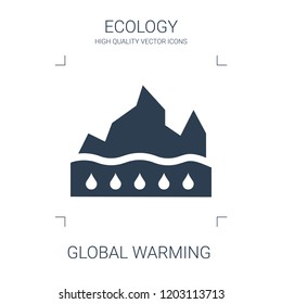 global warming icon. high quality filled global warming icon on white background. from ecology collection flat trendy vector global warming symbol. use for web and mobile