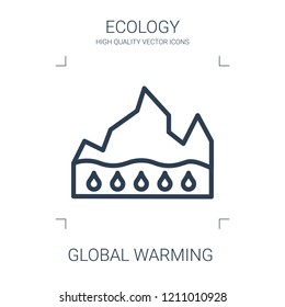 global warming icon. high quality line global warming icon on white background. from ecology collection flat trendy vector global warming symbol. use for web and mobile