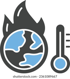 Global Warming Icon image. Suitable for mobile application.