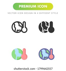 global warming icon isolated on white background. for your web site design, logo, app, UI. Vector graphics illustration and editable stroke. EPS 10.