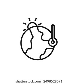 Global warming icon isolated on white background