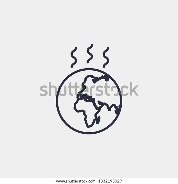 Global warming icon isolated on background.\
The environment symbol modern, simple, vector, icon for website\
design, mobile app, ui. Vector\
Illustration