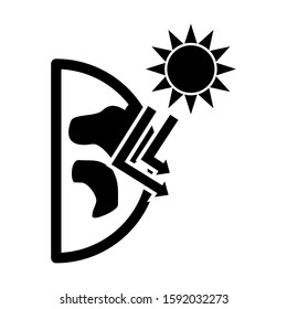 global warming icon isolated sign symbol vector illustration - high quality black style vector icons
