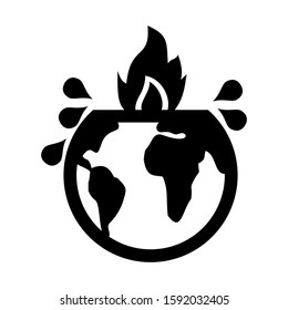 global warming icon isolated sign symbol vector illustration - high quality black style vector icons
