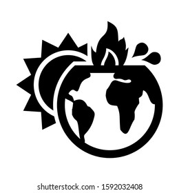 global warming icon isolated sign symbol vector illustration - high quality black style vector icons
