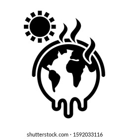 global warming icon isolated sign symbol vector illustration - high quality black style vector icons
