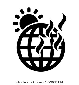 global warming icon isolated sign symbol vector illustration - high quality black style vector icons
