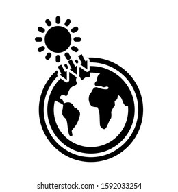 global warming icon isolated sign symbol vector illustration - high quality black style vector icons
