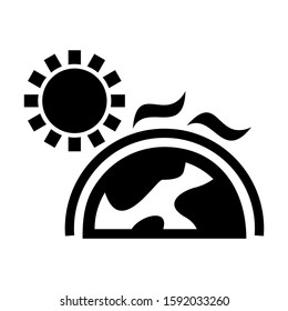 global warming icon isolated sign symbol vector illustration - high quality black style vector icons
