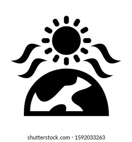 global warming icon isolated sign symbol vector illustration - high quality black style vector icons
