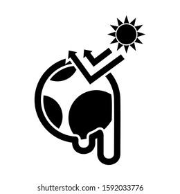 global warming icon isolated sign symbol vector illustration - high quality black style vector icons
