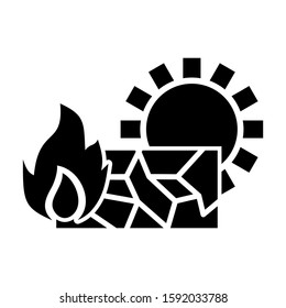 global warming icon isolated sign symbol vector illustration - high quality black style vector icons

