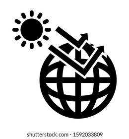 global warming icon isolated sign symbol vector illustration - high quality black style vector icons

