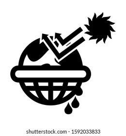 global warming icon isolated sign symbol vector illustration - high quality black style vector icons
