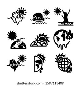 global warming icon isolated sign symbol vector illustration - high quality black style vector icons
