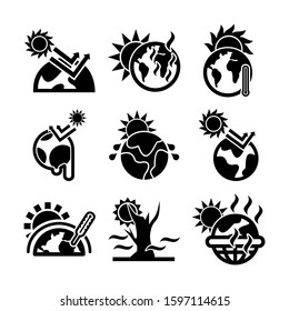 global warming icon isolated sign symbol vector illustration - high quality black style vector icons
