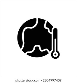 Symbol für die globale Erwärmung mit isoliertem Vektorgrafik und transparentem Hintergrund