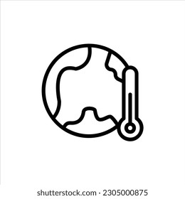 Symbol für die globale Erwärmung mit isoliertem Vektorgrafik und transparentem Hintergrund
