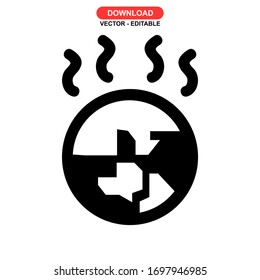 Symbol für die Erderwärmung oder Logo einzeln auf Zeichen Vektorillustration - Vektorsymbole mit hoher Qualität
